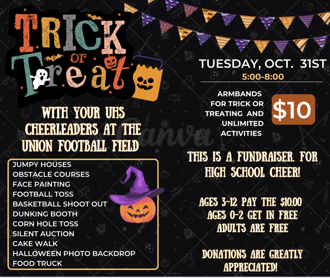 Trick or Treat with the UHS Cheerleaders