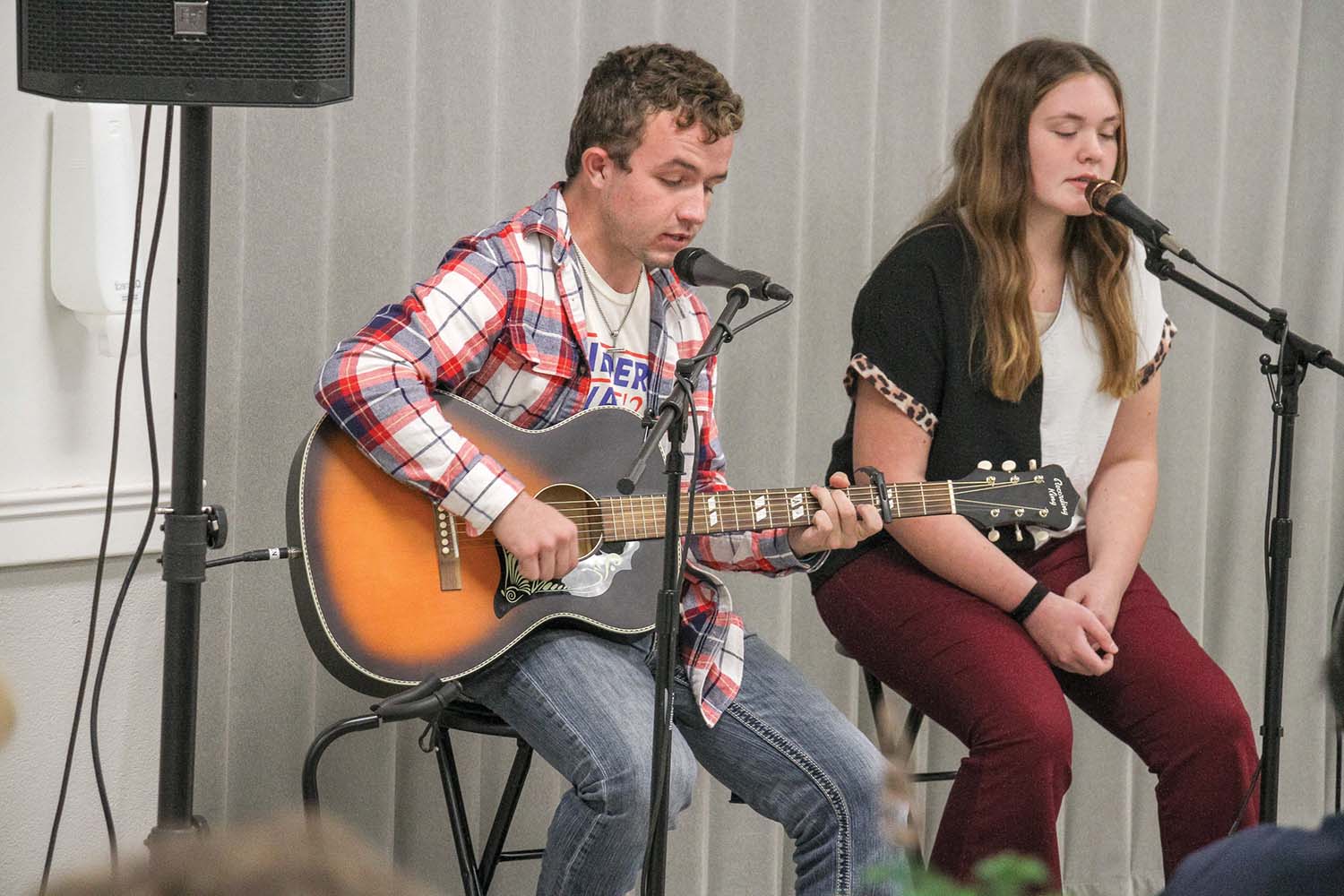  Bankston Rush and Annley Howell perform during the Community Club Banquet at East Central Community College last month. | Submitted photo