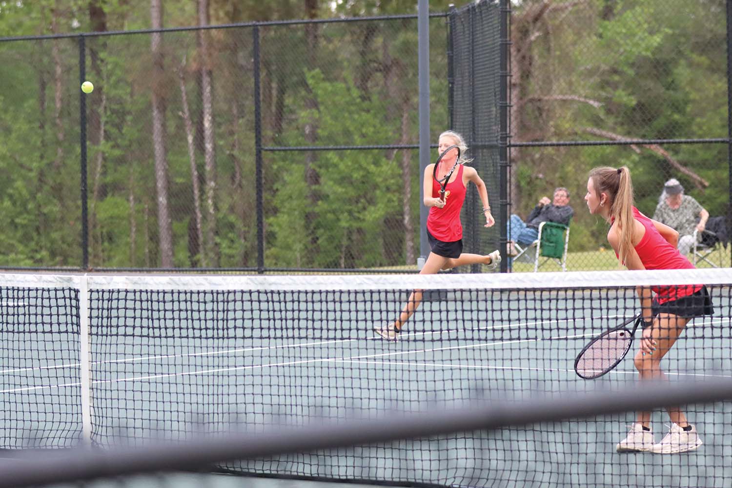 Cayden Alexander hitting/Ayden McDill (doubles partner)