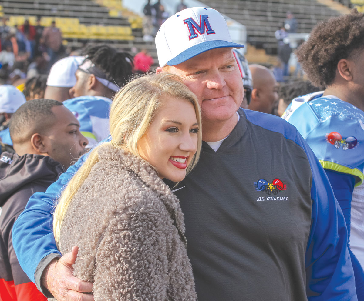 Brad Breland hugs his daughter, Parker, after he won the MS-AL All-Star Game. Brent Maze/The Appeal