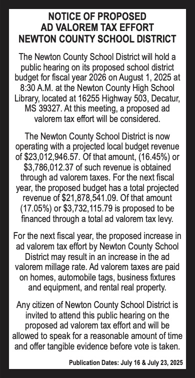 NEWTON COUNTY AD VALOREM