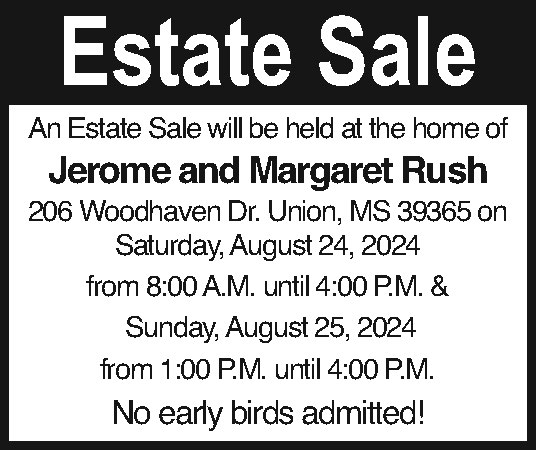 Rush Estate Sale