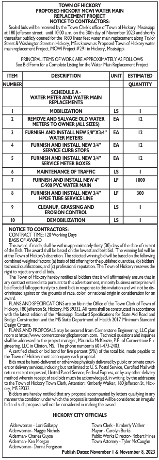 Notice to Contractors