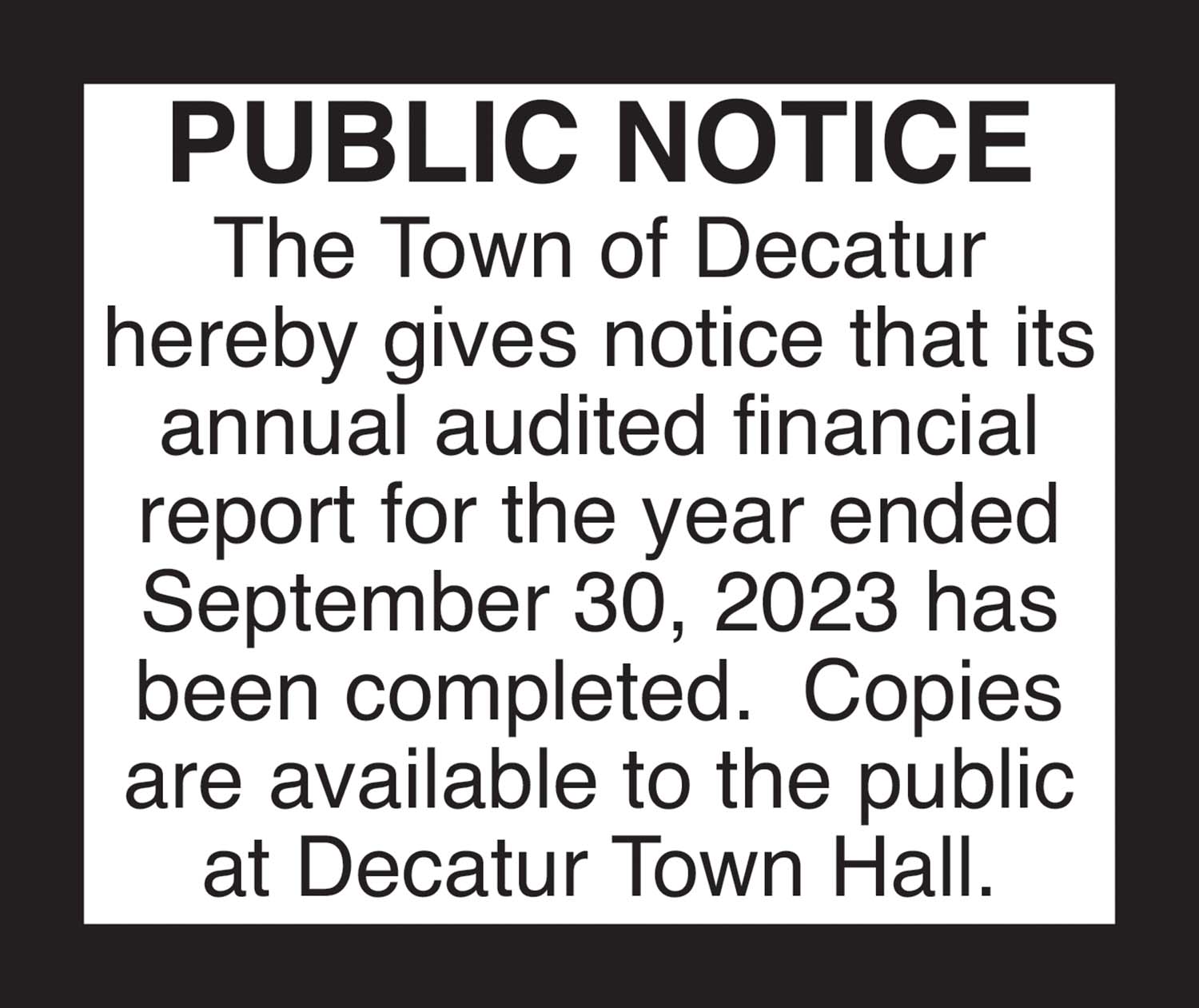 Public Notice