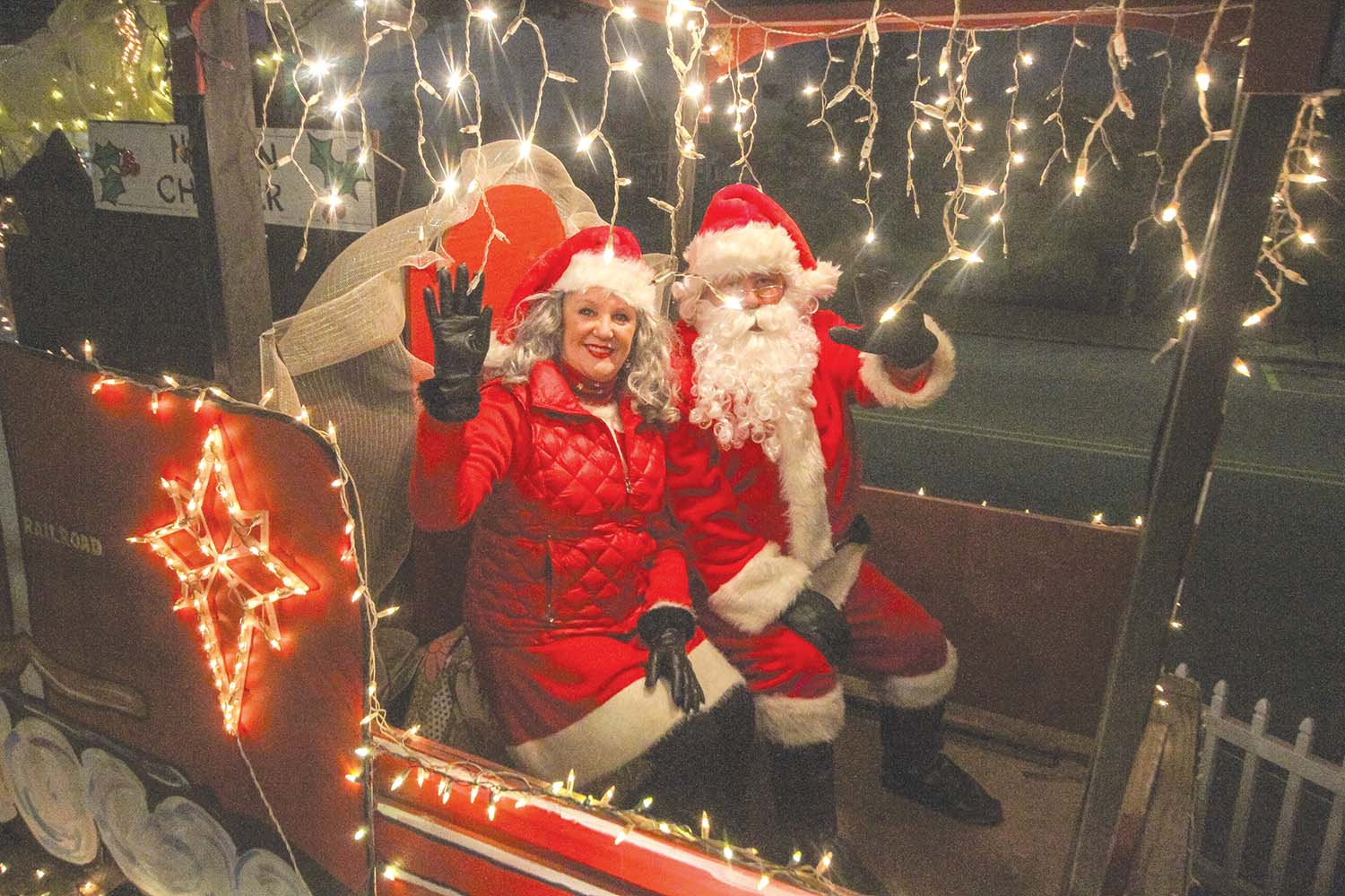 Santa and Mrs. Claus visited the Newton tree lighting ceremony.