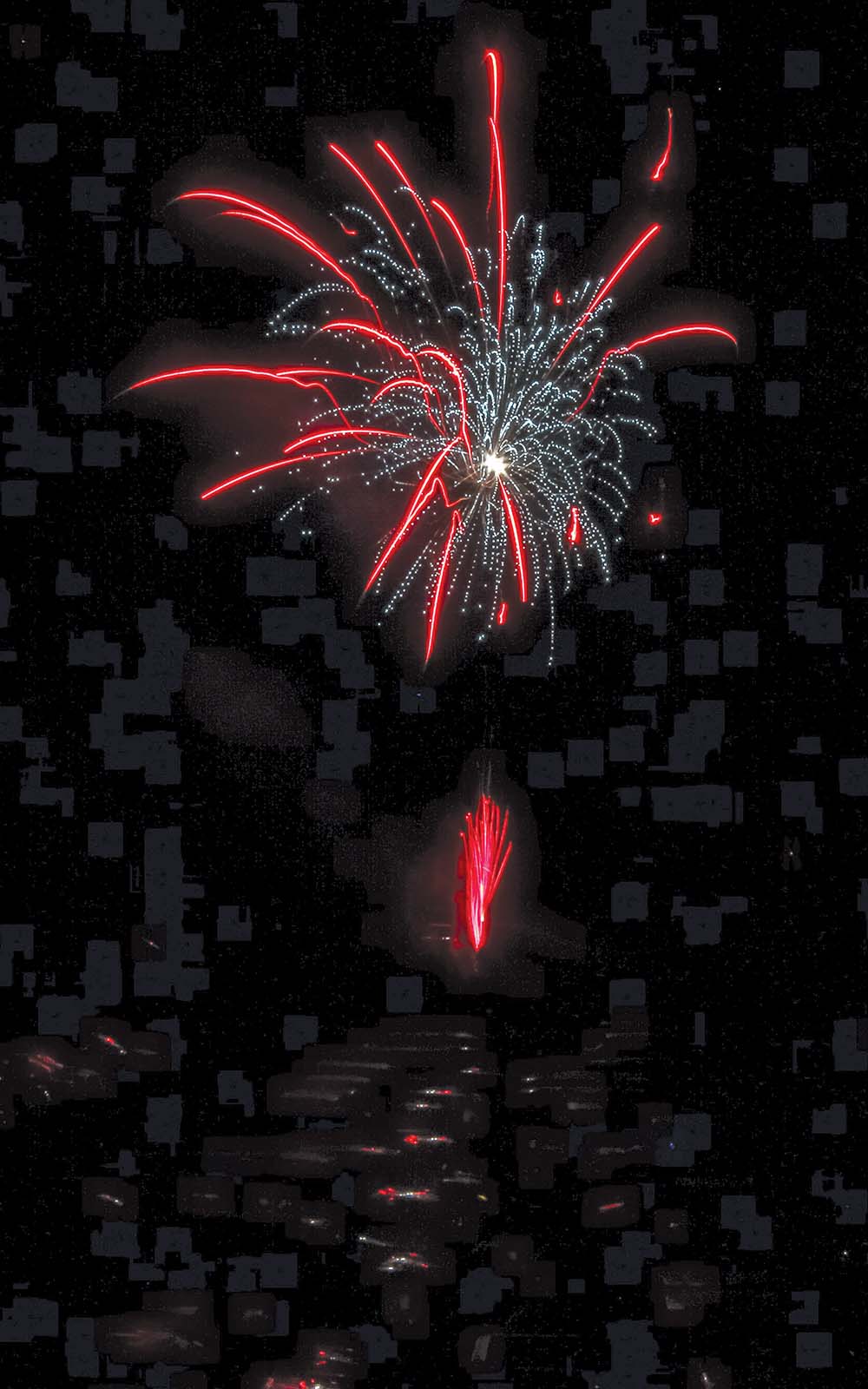 Fireworks at the beginning of the show