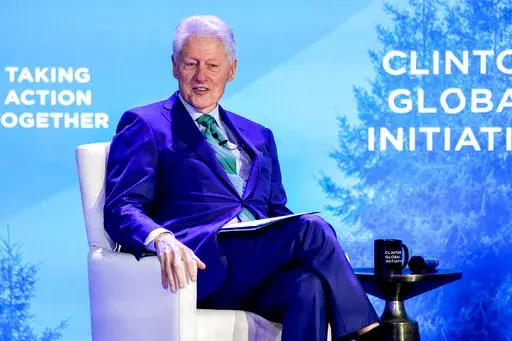 Former President Bill Clinton speaks at the Clinton Global Initiative, Monday, Sept. 19, 2022, in New York. (AP Photo/Julia Nikhinson)