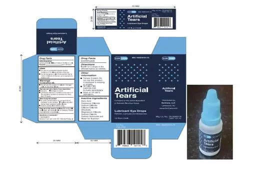 This image provided by Global Pharma Healthcare on Feb. 2, 2023 shows packaging for their Artificial Tears Lubricant Eye Drops product, distributed by EzriCare. Global Pharma Healthcare, the manufacturer of eyedrops recently linked to deaths and injuries, lacked measures to assure sterility at its factory in India, according to a preliminary report released by the U.S. Food and Drug Administration on Monday, April 3, 2023. (Global Pharma Healthcare via AP)