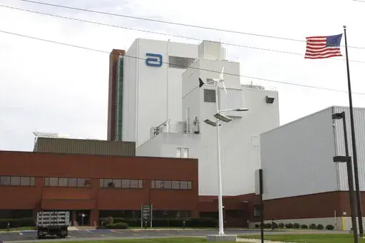 An Abbott Laboratories manufacturing plant is shown in Sturgis, Mich., on Sept. 23, 2010. In mid-February 2022, Abbott announced it was recalling various lots of three powdered infant formulas from the plant, after federal officials began investigating rare bacterial infections in four babies who got the product. Two of the infants died. But it's not certain the bacteria came from the plant; strains found at the plant didn't match the two available samples from the babies. (Brandon Watson/Sturgi
