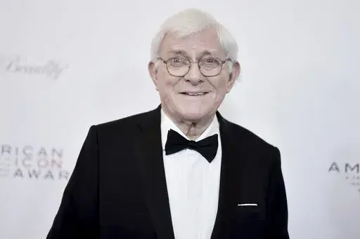 Phil Donahue attends the 2019 American Icon Awards at the Beverly Wilshire Hotel on May 19, 2019, in Beverly Hills, Calif. (Photo by Richard Shotwell/Invision/AP, File)