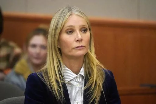 Gwyneth Paltrow reacts to the verdict in her trial on March 30, 2023, in Park City, Utah. In a judgement published on Saturday, April 29, 2023, the court affirmed the jury's verdict finding Paltrow not at fault for a 2016 collision with Terry Sanderson and said Sanderson would not be required to pay Paltrow's attorney fees and had agreed not to appeal the verdict. (AP Photo/Rick Bowmer, Pool, File)