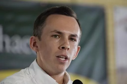 Mississippi Auditor Shad White speaks at the Neshoba County Fair in Philadelphia, Miss., July 28, 2022. White said Monday, Sept. 18, 2023, that a private prison company, Management & Training Corporation, has returned $5.1 million to the Mississippi Department of Corrections because of understaffing at one of the prisons that the Utah-based company operated in Mississippi. (AP Photo/Rogelio V. Solis, File)
