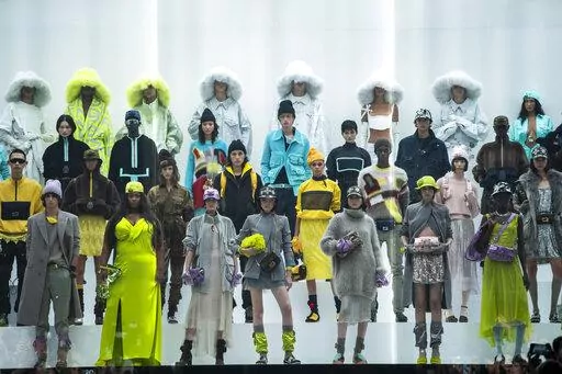 Fashion from the FENDI Spring Summer 2023 collection is modeled during Fashion Week, Friday Sept. 9, 2022 in New York. (AP Photo/Eduardo Munoz Alvarez)