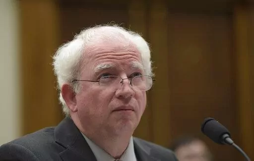 Chapman School of Law professor John Eastman testifies on Capitol Hill in Washington, March 16, 2017. Conservative attorney Eastman, a lead architect of some of former President Donald Trump's efforts to remain in power after the 2020 election, was slapped Thursday, Jan.26, 2023, with a series of disciplinary charges in California that could lead to his disbarment. (AP Photo/Susan Walsh, File)