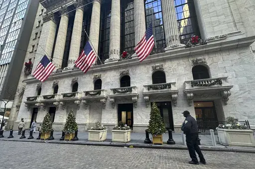 The New York Stock Exchange is shown in New York's Financial District on Dec. 31, 2024. (AP Photo/Peter Morgan, File)