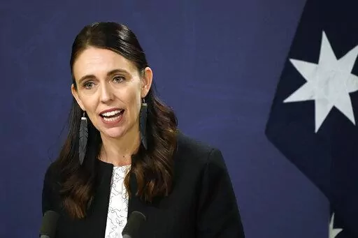 New Zealand Prime Minister Jacinda Ardern speaks during a press conference in Sydney, Australia, July 8, 2022. New Zealand's arts council has decided to stop funding an organization that each year hosts Shakespeare festivals and competitions for thousands of teens and Ardern, who participated in the festival herself as a teenager, said Monday, Oct. 17, 2022, that she disagrees with the decision. (AP Photo/Rick Rycroft)