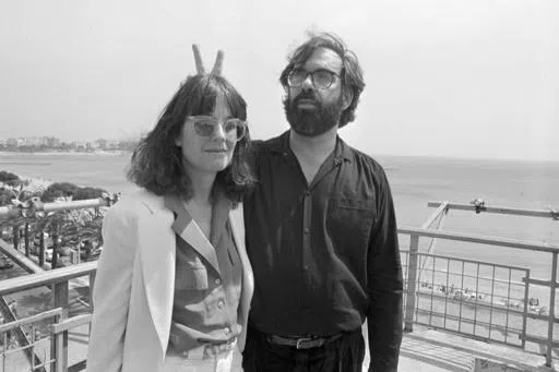 Film director Francis Ford Coppola appears with his wife Ellie at the Cannes Film Festival on May 19, 1979. Coppola is back at Cannes with his latest film "Megalopolis." (AP Photo, File)