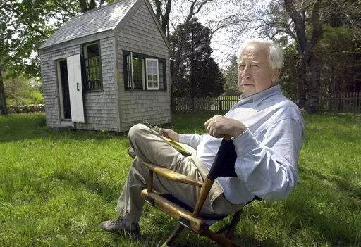 Writer and historian David McCullough appears at his Martha's Vineyard property in West Tisbury, Mass., on May 12, 2001. McCullough, the Pulitzer Prize-winning author whose lovingly crafted narratives on subjects ranging from the Brooklyn Bridge to Presidents John Adams and Harry Truman made him among the most popular and influential historians of his time, died Sunday in Hingham, Massachusetts. He was 89. (AP Photo/Steven Senne, File)