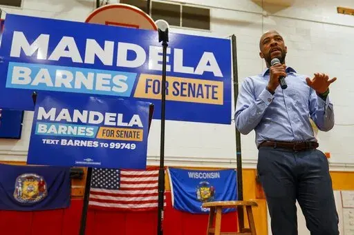 Wisconsin Lt. Gov. and Democratic U.S. Senate candidate Mandela Barnes speaks at a rally at John Marshall High School Friday in Milwaukee, July 15, 2022. Barnes’ top opponents dropped out ahead of the primary election on Tuesday, Aug. 2, 2022, making him the clear favorite to win and face Republican U.S. Sen. Ron Johnson in November 2022. (AP Photo/Morry Gash, File)