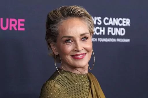 Courage Award recipient Sharon Stone poses at "An Unforgettable Evening," benefiting the Women's Cancer Research Fund, in Beverly Hills, Calif., on March 16, 2023. Stone's collection of paintings are on view through Dec. 3 at the C. Parker Gallery in Greenwich, Conn. (AP Photo/Chris Pizzello, File)
