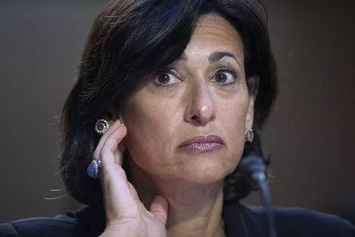 Dr. Rochelle Walensky, director of the Centers for Disease Control and Prevention, testifies during the Senate Health, Education, Labor and Pensions hearing to examine stopping the spread of monkeypox, focusing on the federal response, in Washington, Wednesday, Sept. 14, 2022. A Mississippi man who threatened to kill Walensky has pleaded guilty to making threats in interstate commerce, federal prosecutors announced Monday, Dec. 19. (AP Photo/Cliff Owen, File)