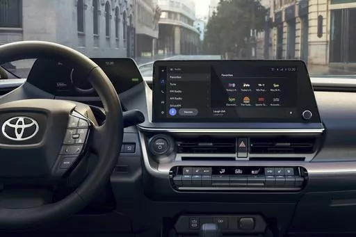 This photo provided by Toyota shows the Toyota Audio Multimedia system, available now in the latest Tundra and Prius. (Courtesy of Toyota Motor Sales U.S.A. via AP)
