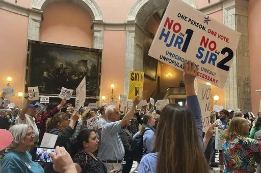 Supporters and opponents of a GOP-backed measure that would make it harder to amend the Ohio constitution packed the statehouse rotunda May 10, 2023, in Columbus, Ohio ahead of the politically fractured Ohio House's vote. A high-stakes August special election with national political implications is upending local election offices across Ohio. Already stressed, they must lure poll workers away from vacations, relocate polling places booked with summer weddings or maintenance, and repeatedly retes