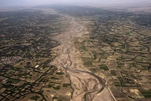 An aerial view of the outskirts of Herat, Afghanistan, Monday, June 5, 2023. Two 6.3 magnitude earthquakes killed dozens of people in western Afghanistan's Herat province on Saturday, Oct. 7, 2023, the country's national disaster authority said. (AP Photo/Rodrigo Abd, File)