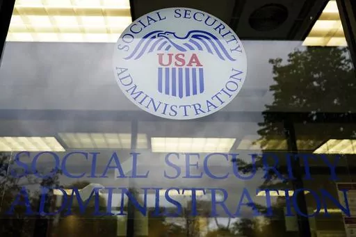 The U.S. Social Security Administration office is seen in Mount Prospect, Ill., Oct. 12, 2022. About 71 million people including retirees, disabled people and children receive Social Security benefits. (AP Photo/Nam Y. Huh, File)