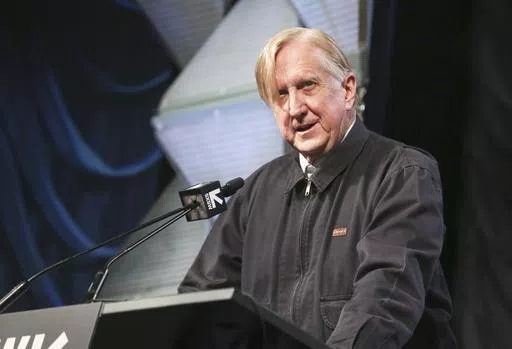 T Bone Burnett gives a keynote during the South by Southwest Music Festival at the Austin Convention Center on Wednesday, March 13, 2019, in Austin, Texas. Burnett, most celebrated for his production acumen, uprooted from Los Angeles to move to Nashville and recorded a warm-hearted disc of his own songs for the first time in nearly two decades. Indie rockers Lucius and Rosanne Cash add their voices to the acoustic collection. (Photo by Jack Plunkett/Invision/AP, File)